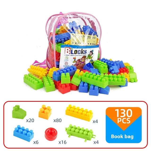 BLOCKSF Premiers Bâtisseurs Grand Sac de Construction (130 Pcs)