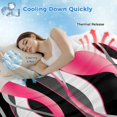 thumbnail image 3 of Pink Stripe Cooling Blanket,Lightweight Breathable Summer Throw Blanket with Double Sided Cold Effect,Gradient Grey Moire Geometric Modern Abstract Picnic Blankets Bed Sheet for Hot Sleepers 60"x80", 3 of 8