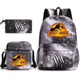 thumbnail image 1 of Three-piece schoolbag casual backpack for boys and girls students with printed large capacity outdoor backpack, 1 of 1