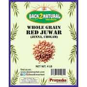 Back2Natural Red Sorghum ( Whole Grain) (Cholam | Red Cholam | Sivappu solam | Jowar | Jola | Jonna) 4lb