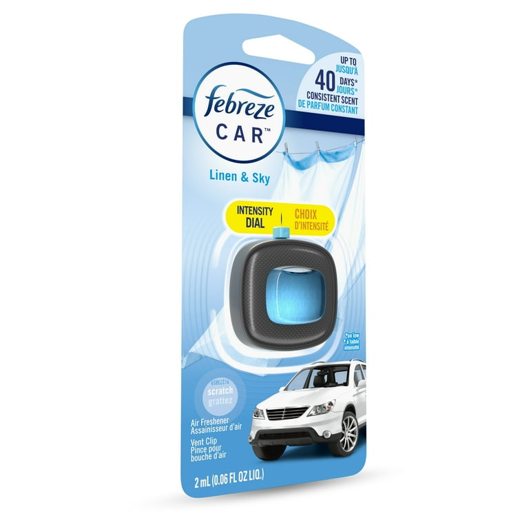 Febreze Car Air Freshener Vent Clip Linen Sky Count fights