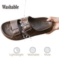thumbnail image 5 of Northblanc Men’s Lightweight Comfort Slides Double Buckle Slip-on Adjustable EVA Flat Sandals, 5 of 9