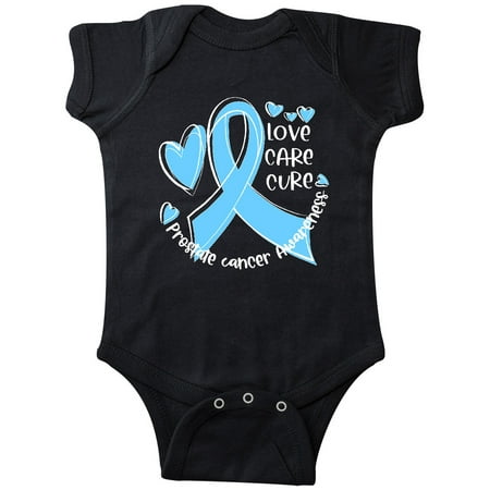 

Inktastic Love Care Cure Prostate Cancer Awareness Blue Ribbon Gift Baby Boy or Baby Girl Bodysuit
