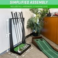 thumbnail image 3 of GoSports Premium Wooden Golf Putter Stand - Indoor Display Rack - Holds 6 Clubs - Black, 3 of 6