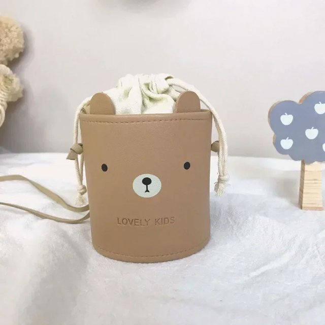 Asilo bebé barril oso conejito zorro hecho a mano niños usan cuerda bolso de un solo hombro bolso de mano para niños regalo