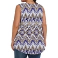 thumbnail image 4 of Fantaslook Plus Size Tank Tops for Women Tunic Sleeveless Shirts Dressy Casual Floral Blouses Loose Summer Tops, 4 of 6