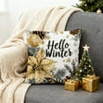 thumbnail image 7 of Xuniizn Christmas Pillow Covers 18x18 inch Xmas Decorations Soft Plush Faux Fur Wool Christmas Throw Pillow Cases Winter Holiday Decor for Sofa Living Room, 7 of 7