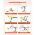 thumbnail image 5 of VEVOR Kids Seesaw, 110 lbs Load Capacity per Seat,Sit and Spin Teeter Totter with 4-prong Support Legs,Kids Outdoor Playground Equipment, Swiveling 360 Degrees Rotating for Children Aged 3+, 4 Seats, 5 of 9
