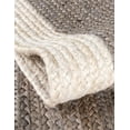 thumbnail image 4 of 4x9 Ft Gray & White Jute Area Rug, Hand-Woven, Reversible, Farmhouse Boho Style, Durable & Pet-Friendly Rug for Living Room, Dining Room, and Bedroom, 4 of 5