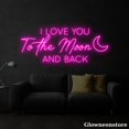 thumbnail image 3 of Glowneon I Love You to the Moon and Back Neon Sign, Quotes Love, Wedding Decor, Anniversary Gift, 3 of 5