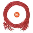 thumbnail image 6 of Cat6 Slim Network Patch Cable, 1 ft., Red, 10-Pack, 10G, 250 MHz, 100% Copper, 30 AWG, Snag-free, Gold-plated Contacts, 6 of 6