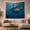 Rocky Seafloor Shark, variant on Great White Shark with Open Jaws in Deep Blue Ocean, Dramatic Digital Art for Shark Lovers, Hyper-Realistic Wall Art Decor Housewarming Gift Tapestry Wall Hanging for Bedroom and Living Room