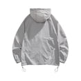 thumbnail image 3 of WTOBBY Women's UPF 50+ Sun Protection Jacket Lightweight Windproof Rain Coat Long Sleeve Hooded Water Resistant Outerwear for Hiking Travel Outdoor Activities,Gray M, 3 of 4