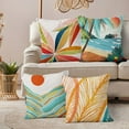 thumbnail image 3 of Boho Tropical Leaves Pillow Covers 20x20 Set of 4, Summer Beach Throw Palm Tree Pillowcase Modern Outdoor Decorative Cushion Case for Home Living Room, Boho Beach (Boho beach20inx20in), 3 of 5