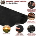 thumbnail image 3 of ELW 5-6 oz 2-2.4mm Nappa Oil Tanned & Waxy Finish Leather Pre-Cuts & Hides  Size: 21-25 SQ FT  Black Color  Full Grain Genuine Craftsman Grade A/B, Leatherworking, Sheets, 3 of 5
