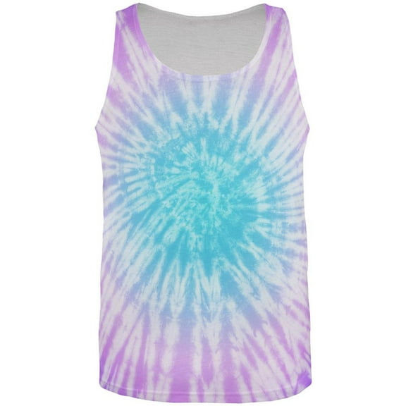 Dead Head Tie Dye All Over Adult Tank Top - Large