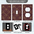 thumbnail image 3 of Yayeee Blank Wall Plate Cover 1-Gang 4.5"x2.7" Home Unused Decorative Outlet, Circular Gold Pattern, 3 of 7