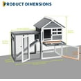 thumbnail image 3 of Royalbelle Grey 2-Tier Large Rabbit Hutch Outdoor Indoor with Pull Out Tray, 3 of 7
