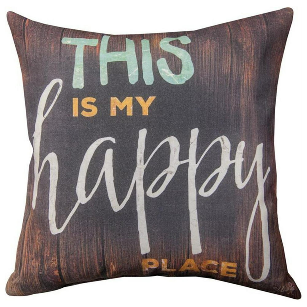Manual This is My Happy Place Decorative Pillow