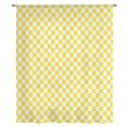 thumbnail image 2 of Yellow White Plaid Sheer Curtains 63 Inches Long, Modern Retro Geometric Checkered Light Filering Curtains, Breathable Simi Curtain Privacy Drapes for Living Room Bedroom Lightweight Window Treatment, 2 of 9