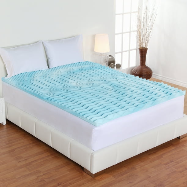 Authentic Comfort 4 Inch 5 Zone Orthopedic Foam Mattress Topper Walmart Com Walmart Com