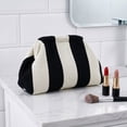 thumbnail image 5 of Woven Clutch Purse for Women Pink Orange, Striped Summer Woven Clutch Mahjong Tile Bag Dumpling Style Colorful Evening Handbag, 5 of 8