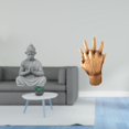 thumbnail image 2 of Estatua de mono,Estatua de Buda Mono para Interiores y Exteriores Budista,Figuras en miniatura meditando para decorar el jardín de casa.,Escultura de mano,Escultura de mano,manos, 2 of 8