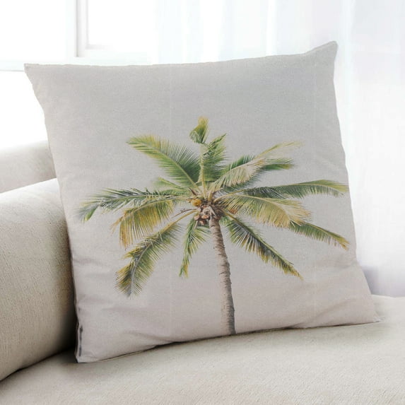 Ahgly Company Plants Palm Tree Indoor Throw Pillow, 18 inch by 18 inch