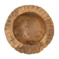thumbnail image 3 of A&B Home Round Teak Wood Fluted Decorative Bowl 7.9" x 7.9" x 3.9", 3 of 10