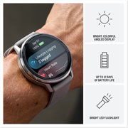 Garmin Venu 4, 45mm, Advanced Fitness and Multisport Tracker GPS Smartwatch, 1.4 AMOLED Display, Built-in Flashlight, 12 Days of Battery Life, Silver with Citron Silicone Band (Watch Bundle)