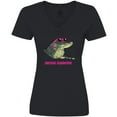 thumbnail image 3 of Inktastic Gator Country Sunny Gator in Pink Sunglasses Women's V-Neck T-Shirt, 3 of 5