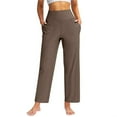 thumbnail image 3 of RUTAYY Women's Pants High Waist Yoga Bottoms Solid Color Ankle Length Stretchy Sports Cropped Tights Classic Stylish Trousers, 3 of 9