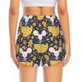 thumbnail image 4 of Uemuo Mouse Cheese Pattern Women's Athletic Shorts High Waisted Running Shorts with Liner Pockets Gym Elastic Workout Shorts-Small, 4 of 9