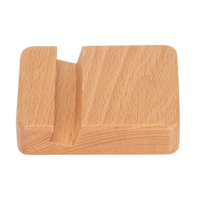 Soporte de madera para teléfono móvil, soporte universal de madera para teléfono inteligente, soporte de escritorio portátil