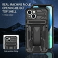 thumbnail image 5 of For iPhone 14 Case with Belt Clip Holster, Heavy Duty Military Grade Drop Protective, 360掳 Rotating Kickstand Shockproof TPU Shell Durable Rugged Cover For iPhone 14, Black, 5 of 15