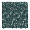 thumbnail image 2 of Ambesonne Botanical Shower Curtain, Winter Reindeer, 69"Wx70"L, Grey Teal and Multicolor, 2 of 4