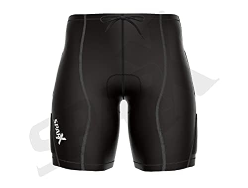 Sparx Compression Triathlon Suit Bike Tri Skin Cycling Suit Bike Swim Run Black//Red, Large