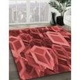 thumbnail image 2 of Ahgly Company Indoor Rectangle Patterned Shocking Orange Area Rugs, 6' x 9', 2 of 6