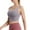 Light Gray, variant on IWRICH Women's Sports Bras Longline Wirefree V Neck Padded Cropped Tank Tops with High Support Orange XL