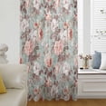 thumbnail image 6 of Pink Green Spring Floral Sheer Curtains 72 Inches Long, Vintage Botanical Summer Light Filering Curtains, Breathable Simi Curtain Privacy Drapes for Living Room Bedroom Lightweight Window Treatment, 6 of 9