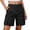 Black, variant on Women's Mid Length Cargo Shorts Classic Button Zip Fly Multi Flap Side Pockets Straight Casual Utility Bottoms