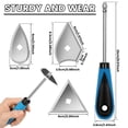 thumbnail image 2 of TMWEFUSC Paint Shave Hook Scraper Stainless Steel Paint Stripper Scraper Tool with 3 Interchangeable Blade for Removing Varnish Adhesive, 2 of 9