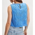 thumbnail image 6 of Tank Tops for Women Y2K Sleeveless Square Neck Tie Up Cropped Vest Summer Chic Going Out Blouse Blue S, 6 of 7