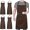 Coffee, variant on 4 Packs Chef Apron, Waterproof Apron, Adjustable Aprons with 2 Pockets for Men Women, Professional Aprons for Kitchen Cooking Gardening Painting Baking Restaurant (Wine)