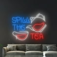 thumbnail image 3 of Handmadetneonsign Spill The Tea Neon Sign, Tea Cup Wall Art Decor, Coffee Neon Led Wall Décor, 3 of 5