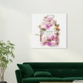 thumbnail image 2 of Wynwood Studio Fashion and Glam Contemporary Canvas Art - Floral Bouquet In Pink Perfume, Wall Art for Living Room, Bedroom, and Bathroom, 30 in x 30, Pink and White Home Decor, 2 of 5