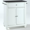 thumbnail image 4 of Pemberly Row Black Granite Top Portable Kitchen Island in White, 4 of 7
