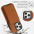 thumbnail image 4 of Allytechgroup Wallet Case for iPhone 14 Plus, Built-in Card Holder & Shoulder Strap & Wrist Strap Slim Shockproof Protective Full Body Cover Bumper for iPhone 14 Plus, Brown, 4 of 6