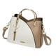 thumbnail image 5 of Bolso de hombro para mujer, informal, ligero y moderno, ideal para fiestas, viajes y uso diario. Blanco y caqui, 5 of 9