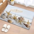 thumbnail image 3 of Summer Marine Life Front Door Rugs 2x3 ft Ocean Starfish Conch Shell Beach Umbrella Coastal Small Rug for Entryway Non Slip Washable Bathroom Door Mat Absorbent Floor Mat for Indoor Entrance, 3 of 9